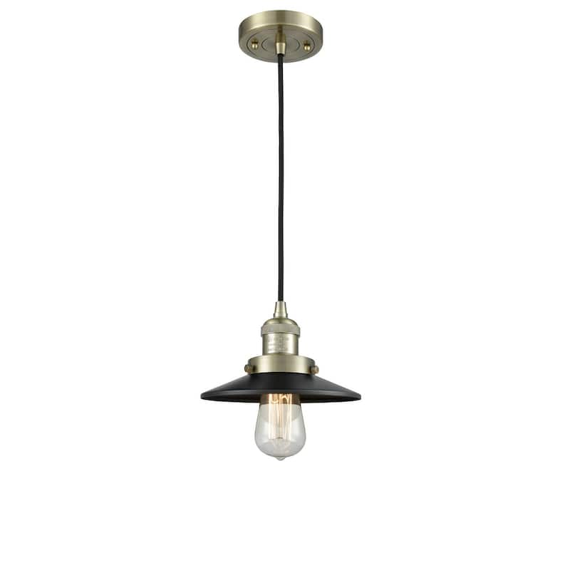 Innovations Lighting Railroad 8" Wide Mini Pendant - Cord Suspension