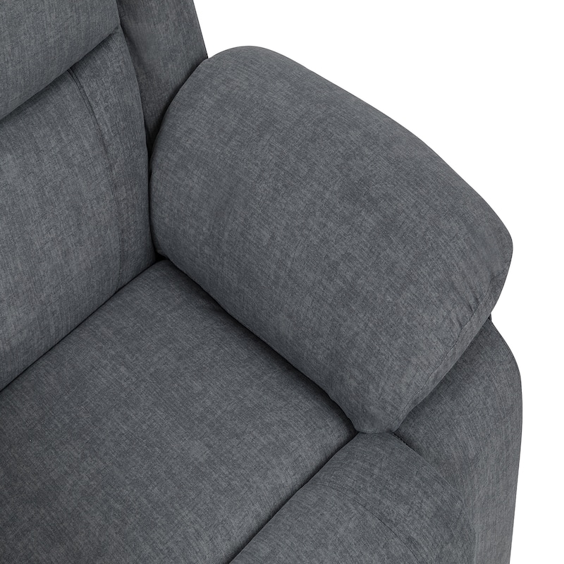 Power Assist Lift Recliner Chair With Massage and Heating Remote Control with Cup Holders for Elderly