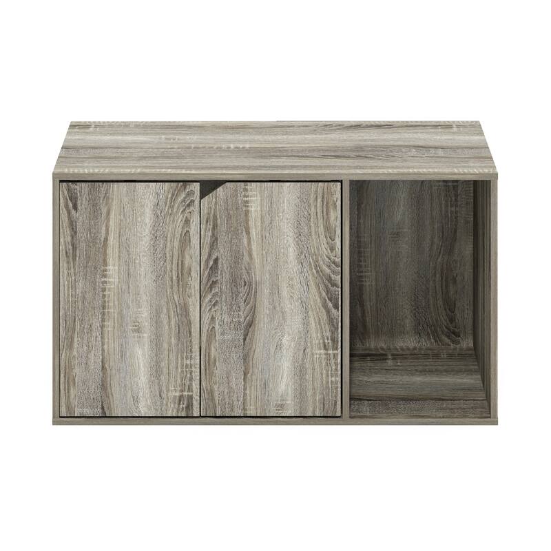 Furinno Peli Litter Box Enclosure - French Oak Grey