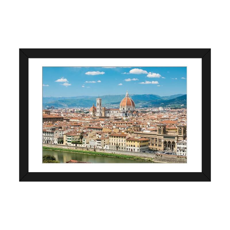 iCanvas "Florence Skyline With Florence Cathedral In Summer, Tuscany, Italy" by Jan Becke PFA - Black - 24x32x1