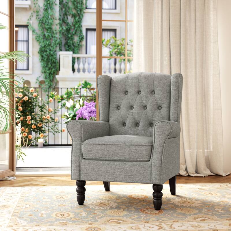 Modern Classic Button Tufted Accent Chair Upholstered Armchair