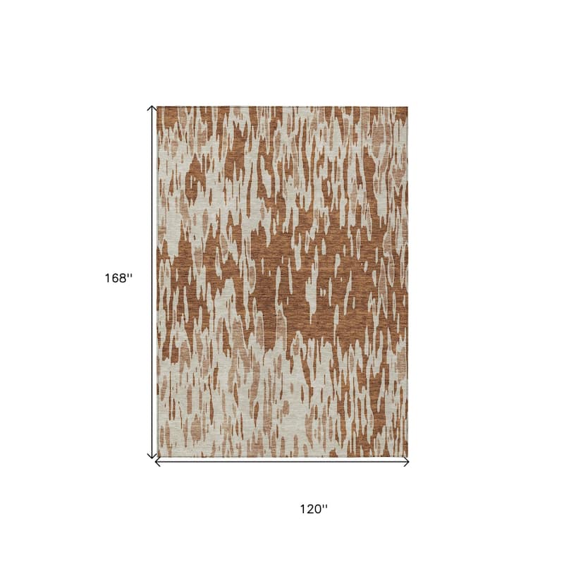HomeRoots Abstract Transitional Rectangle Outdoor Rug