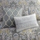 preview thumbnail 5 of 12, Harbor House Hallie 6-piece Grey Damask Pattern Cotton Comforter Set