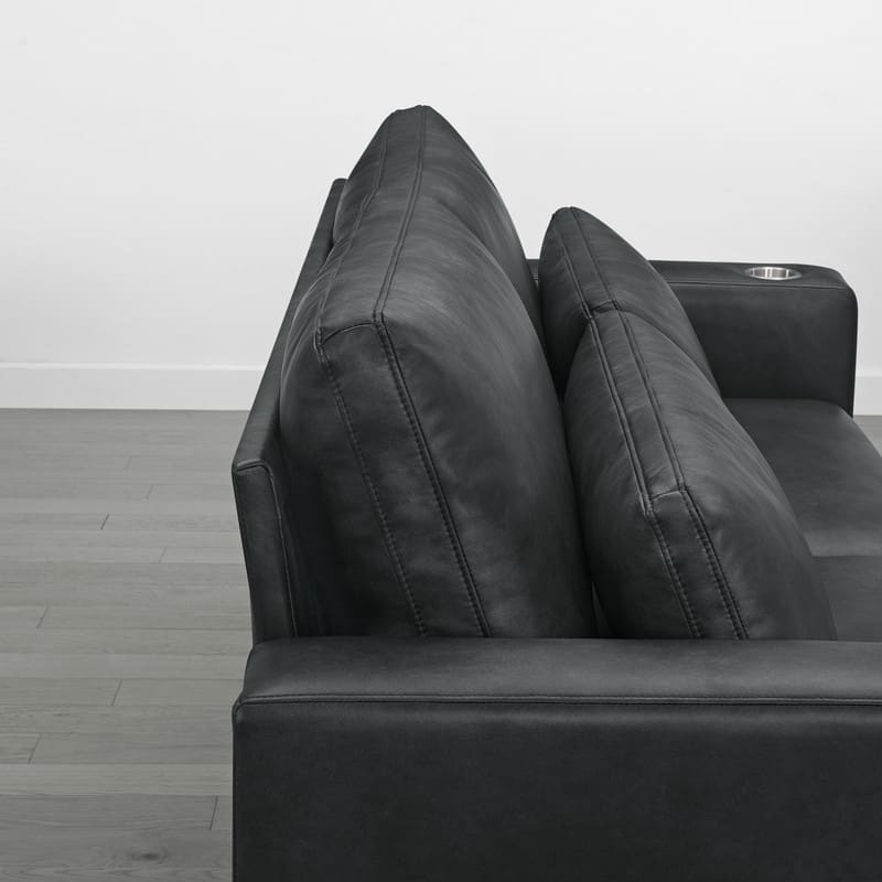 Spruce & Spring Ezra 89" Modern High Back Living Room Sofa with USB & Cup Holders