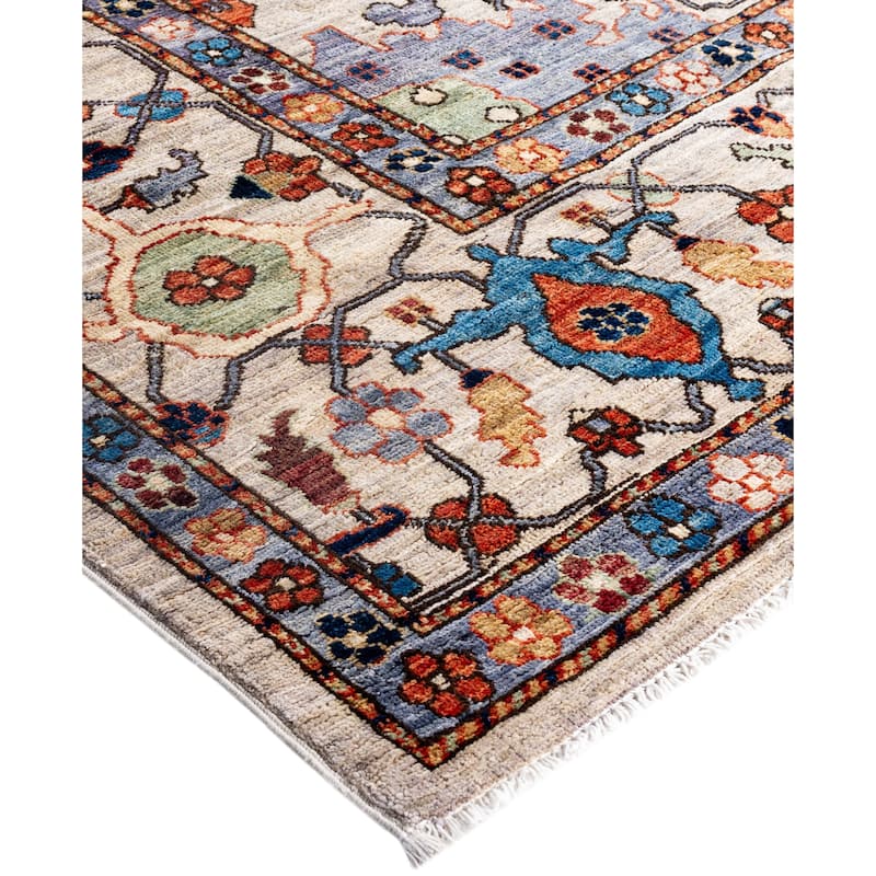 Serapi One-of-a-Kind Hand-Knotted Area Rug - Gray - 9' 0" x 11' 10"