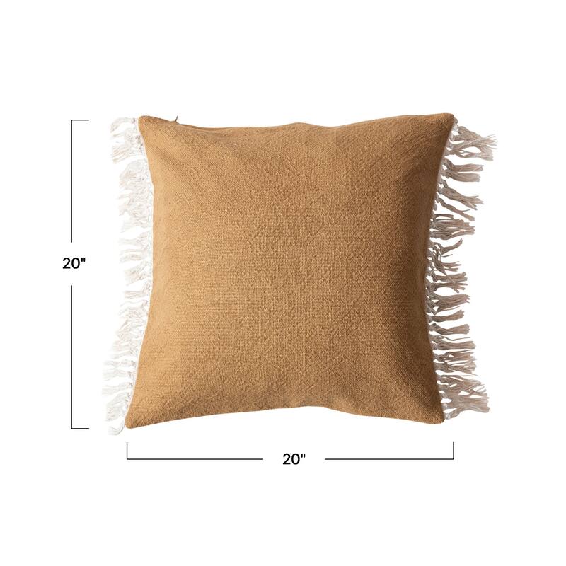 Soft Cotton Pillow with Fringe