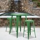 preview thumbnail 35 of 42, Backless Metal Indoor/Outdoor Square Barstool (Set of 4)