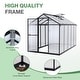 preview thumbnail 5 of 30, Aoodor Polycarbonate Walk-in Greenhouse with Aluminum Frame and Roof Vent