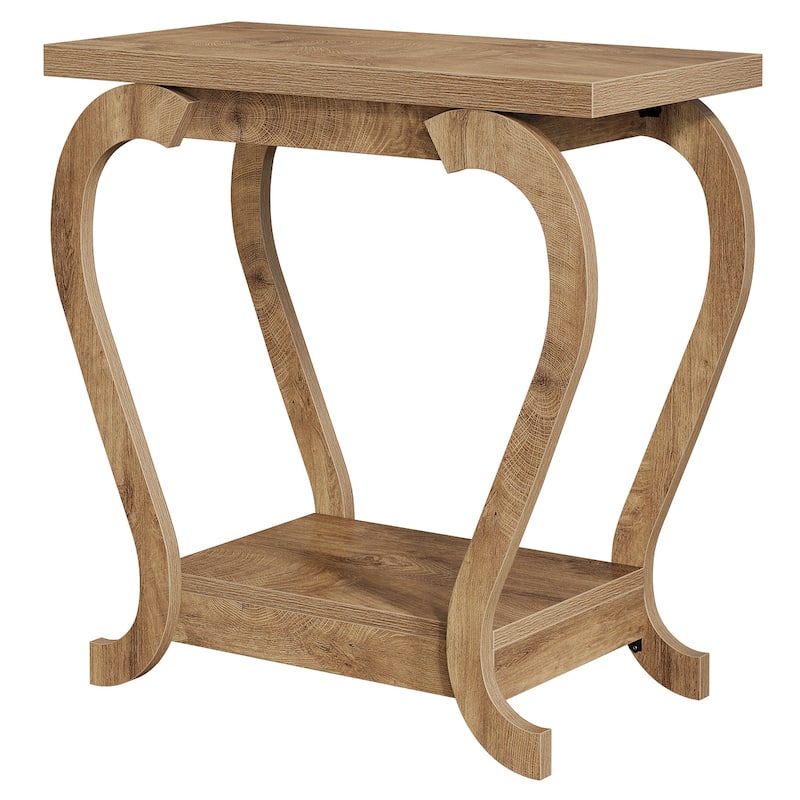 2-Tier End Side Couch Table Nightstand for Living Room Bedroom