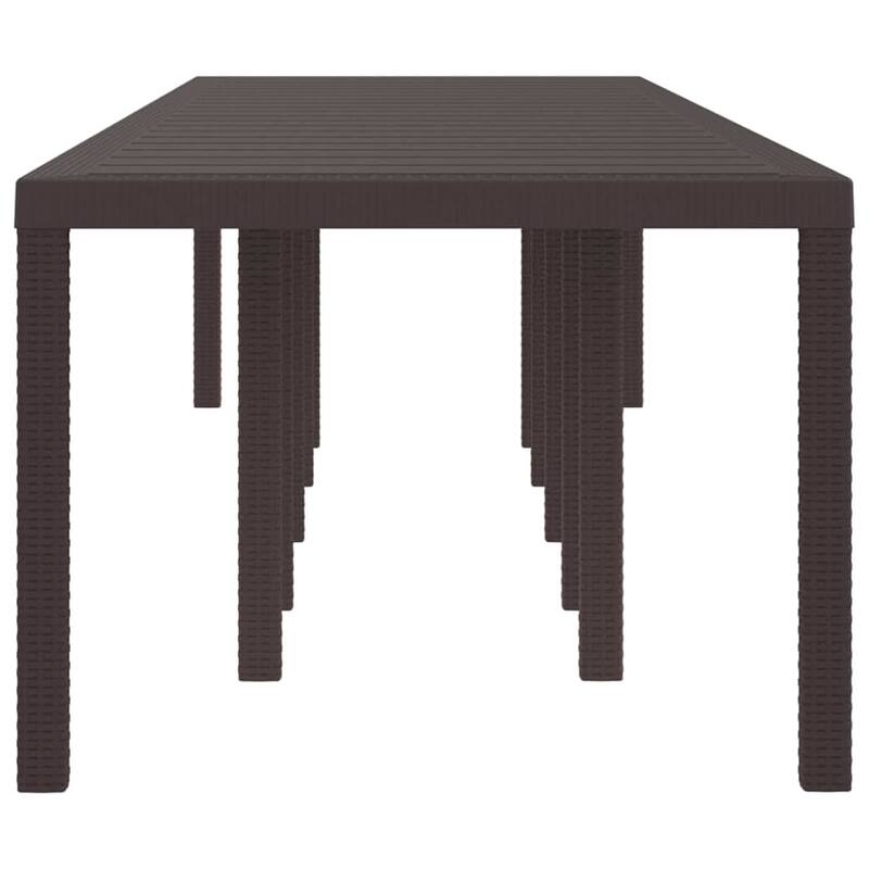 vidaXL Garden Table Anthracite/Brown poly rattan