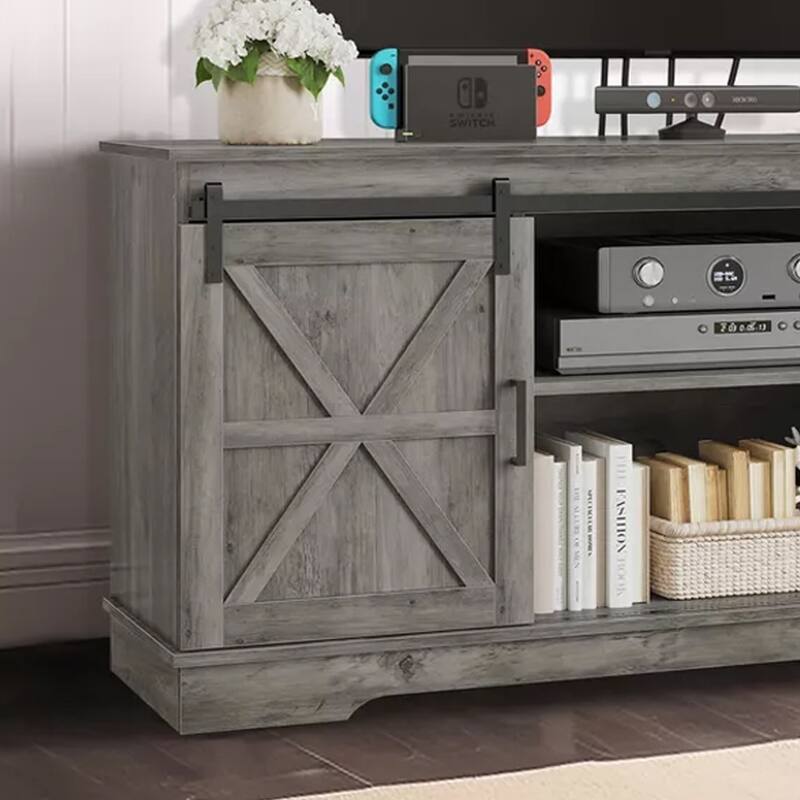 TV Stand for 65 inch TV Entertainment Center Dark Grey - 65 inches