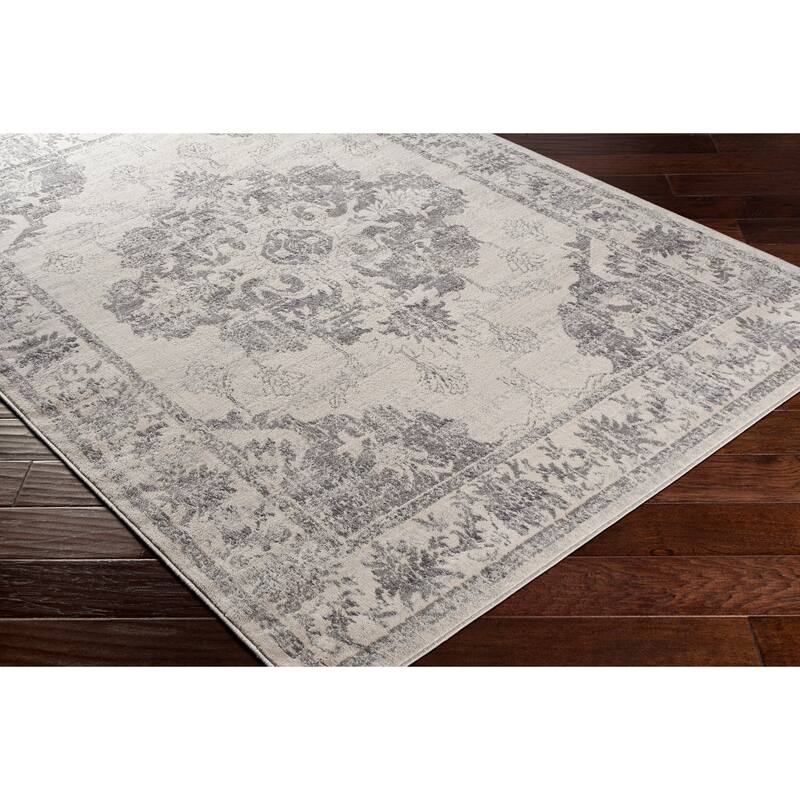 Livabliss Clairee Distressed Medallion Area Rug