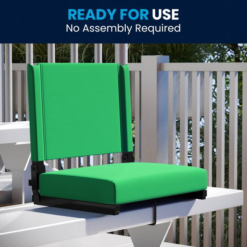 Ultra-Padded Stadium Chair - 18"W x 14"D x 18"H - 18"W x 14"D x 18"H
