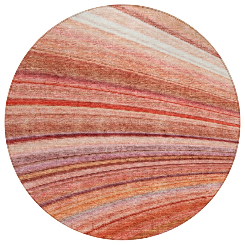 HomeRoots Striped Transitional Rectangle Outdoor Rug