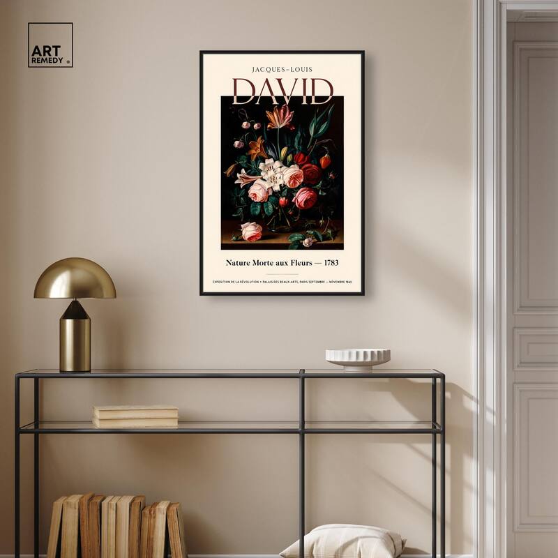 Flowers in a Dark Canvas by Art Remedy