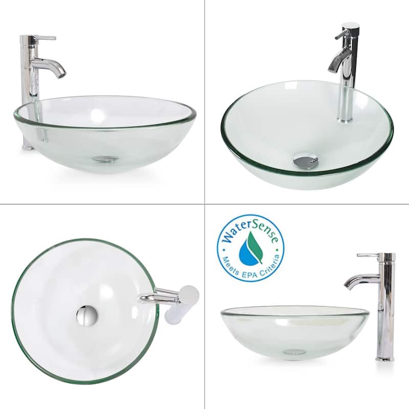 48" Bathroom Vanity Set Vessel Sink Mirror Faucet W/ Small Cabinet Combo