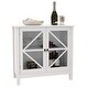 preview thumbnail 2 of 10, Sideboard Cabinet Display Buffet Storage Cabinet with Double Glass Doors