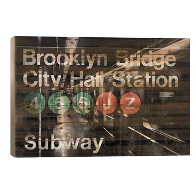 NYC Subway Station I Print On Wood by Luke Wilson - Multi-Color