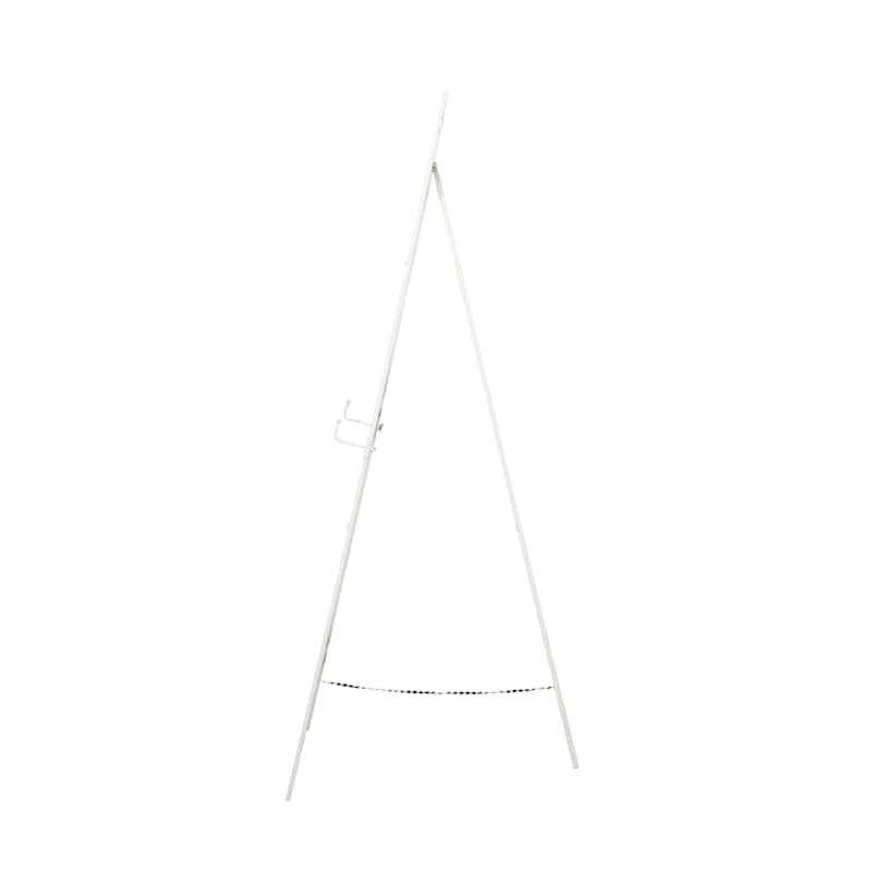 Metal Tall Adjustable 3 or 2 Tier Display Easel with Chain Support - White - Roche River Decor
