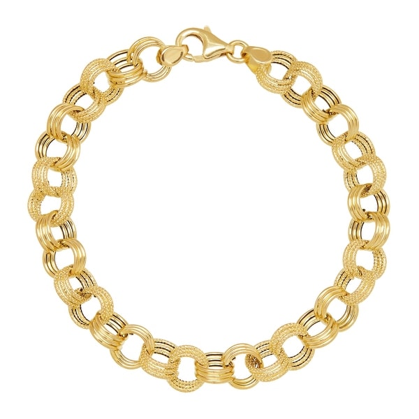 Eternity Gold Triple Rolo Link Chain Bracelet In 14k Eternity Gold Triple Rolo Link Chain Bracelet In 14k Yellow