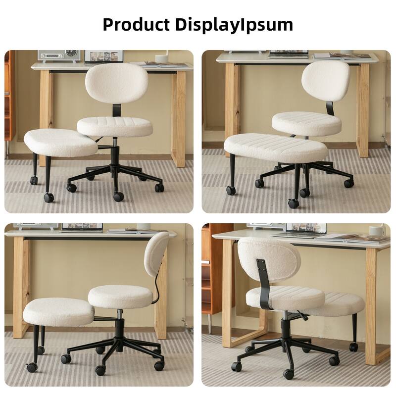 Ergonomic Office Chair-Multi-Position Cross Legged Design, Swivel Desk Chair with Back Support & Rolling Base