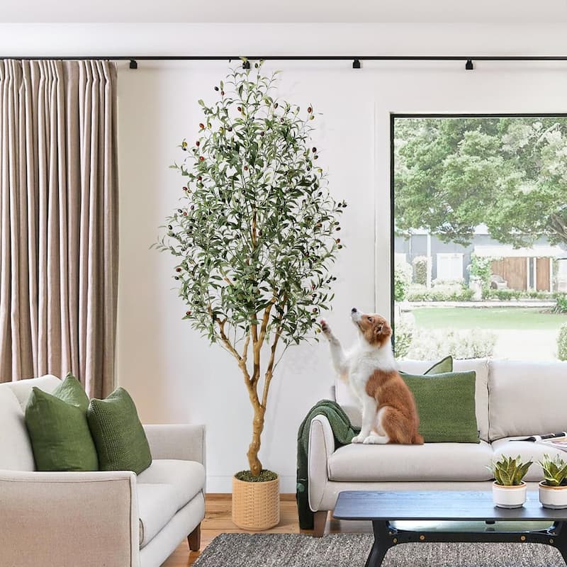 Olive Trees Artificial Indoor,Tall Artificial Olive Plants - Tall Faux Olive Tree