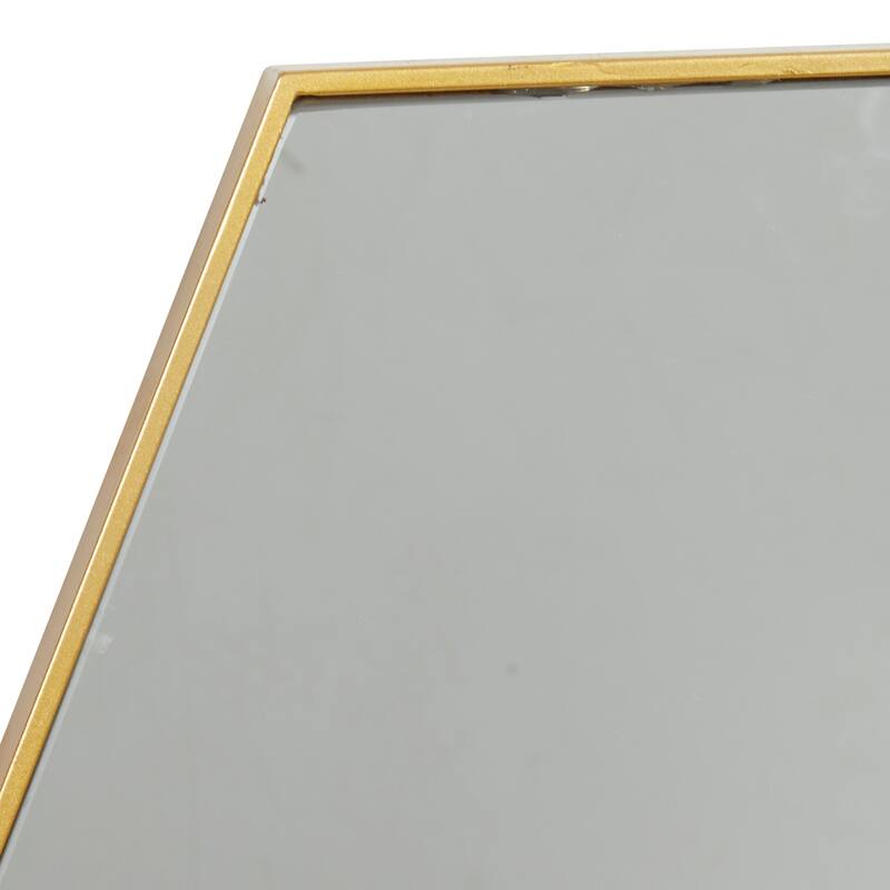 Gold Iron Contemporary Wall Mirror (Set of 2) - 18 x 1 x 18