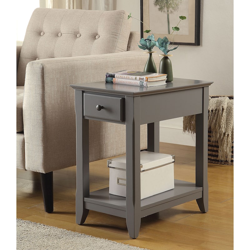 Wooden Side Table with 1 Drawer