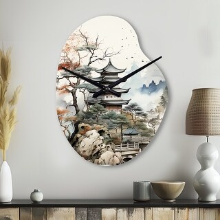 Designart - Asian Art Fantasy Sumi II - Asian Art Large Wall Clock in ...