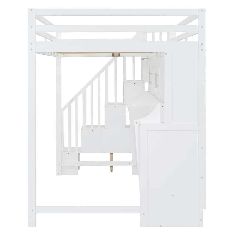 Full Smart Bunk-Loft Murphy Bed with Desk & Hydraulic Lift