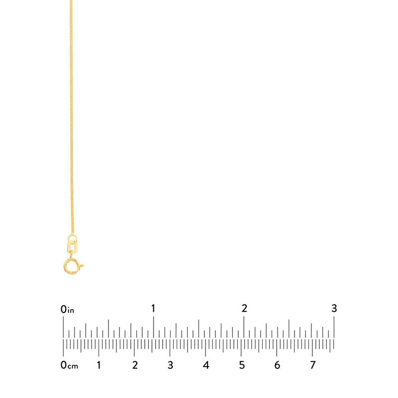 Curata 14k Yellow Gold 0.9mm Curb Chain Necklace 5mm (Spring Ring)