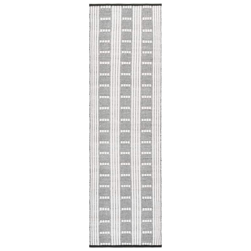 SAFAVIEH Handmade Flatweave Lynann Vermont Wool & Cotton Rug - 2'3" x 8' Runner - Olive/Ivory