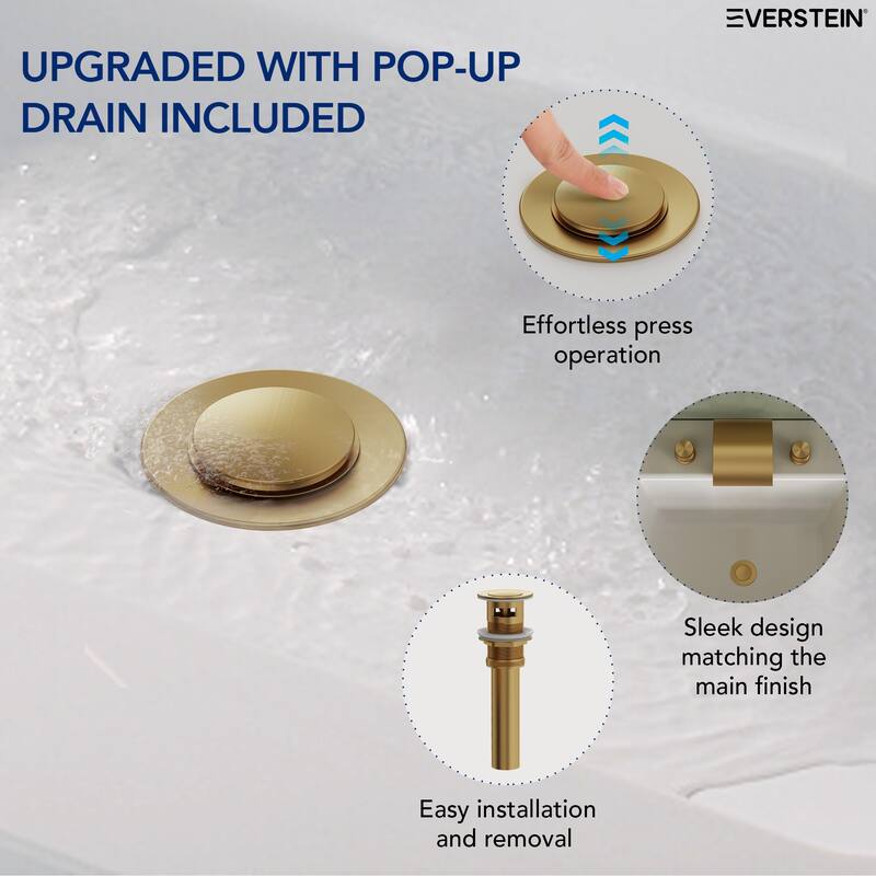 Widespread Bathroom Faucet 3 Hole, 2-handle Bathroom Sink Faucet with Drain Assembly