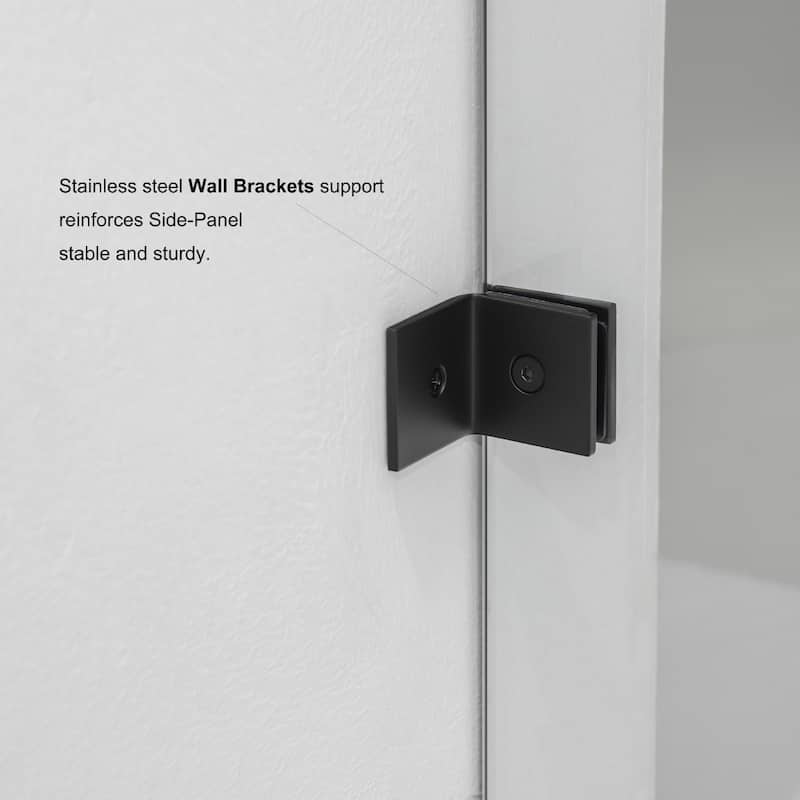 Villena 52" W x 78" H Single Sliding Shower Enclosure,Brushed Nickel - 52 inches