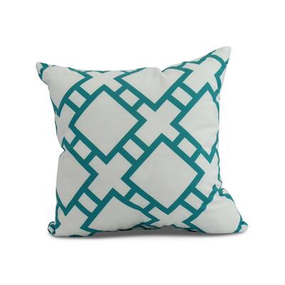 16 x 16 Inch Square in St. Louis Geometric Print Outdoor Pillow