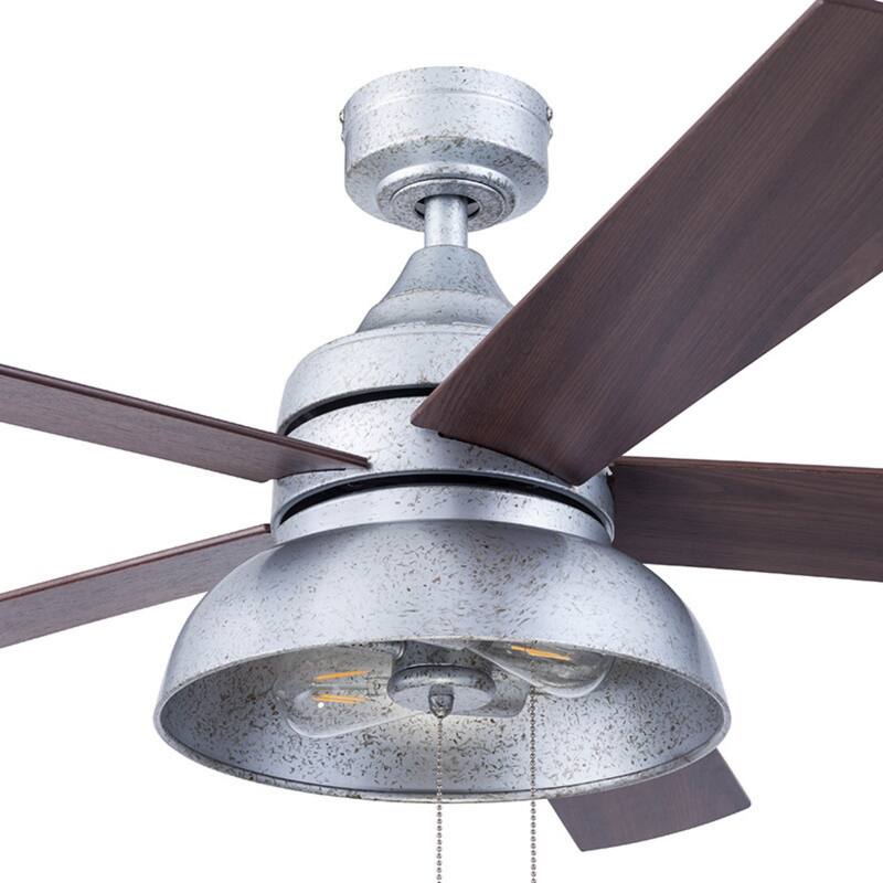 52" Prominence Home Brightondale Indoor/Outdoor Industrial Farmhouse Ceiling Fan, Damp Rated