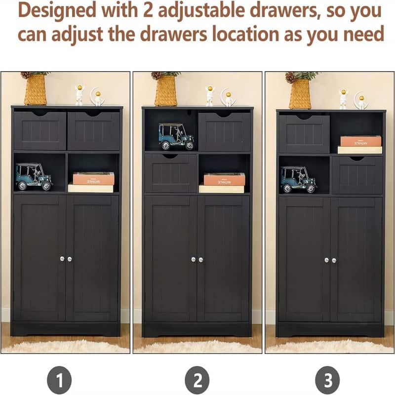 Bathroom Wall Cabinet - 11.8"D x 23.6"W x 42.5"H