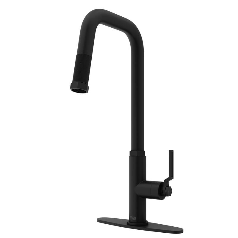 VIGO Hart Angular 18" H Single Handle Pull-Down Kitchen Faucet