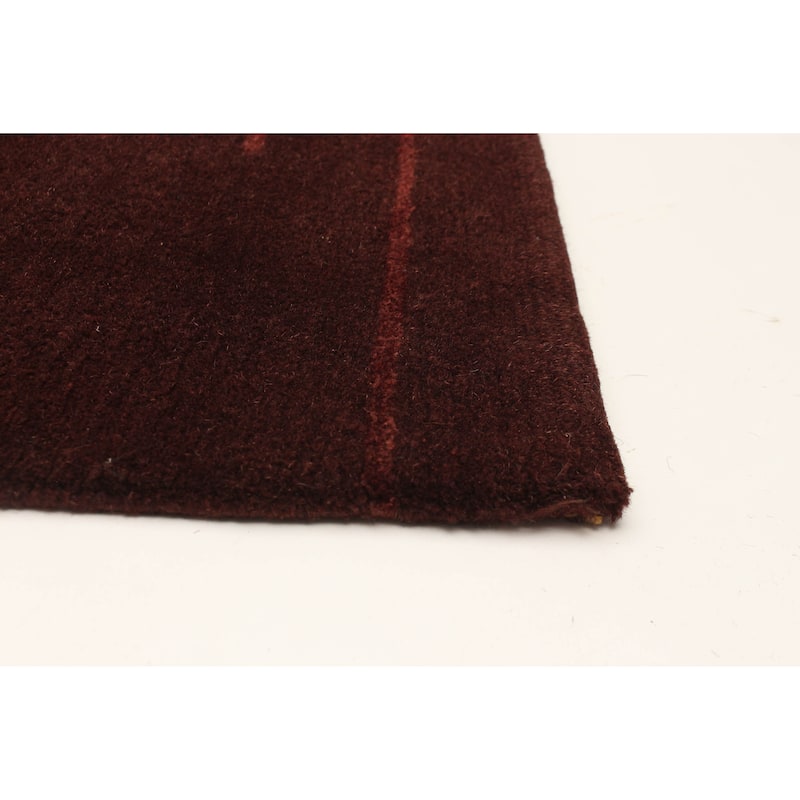 ECARPETGALLERY Hand-knotted Opulence Burgundy Wool Rug - 3'2 x 11'5