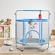 preview thumbnail 10 of 19, 55" Kids Trampoline with Safety Net and 3 Adjustable Heights Ideal for Indoors or Outdoors