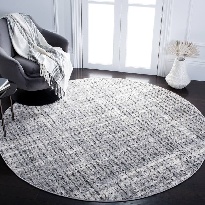 SAFAVIEH Lagoon Jelka Modern Rug - 6'7" Round - Grey/Beige