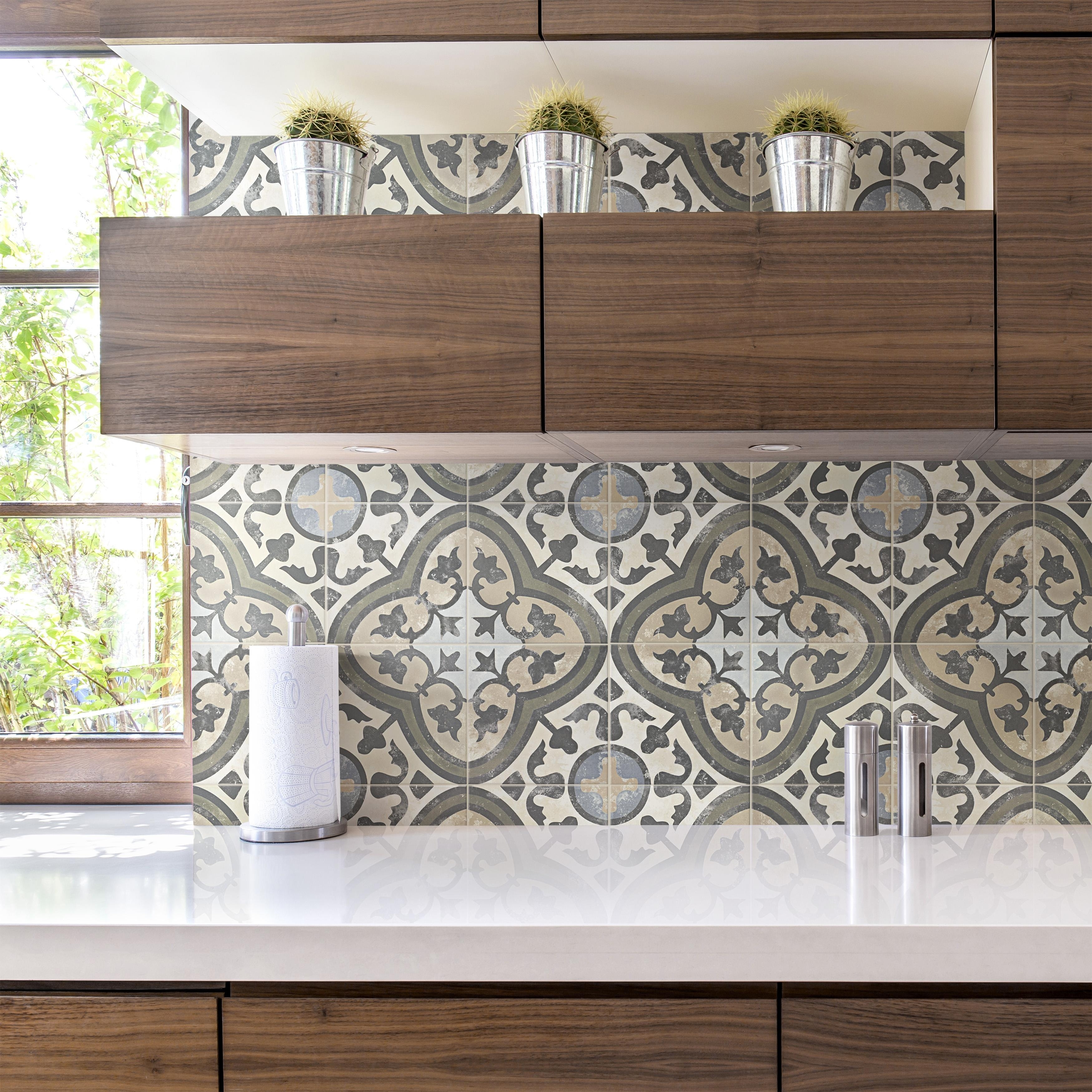 Evoque Carthusian 9-3/4" x 9-3/4" Porcelain Floor and Wall Tile
