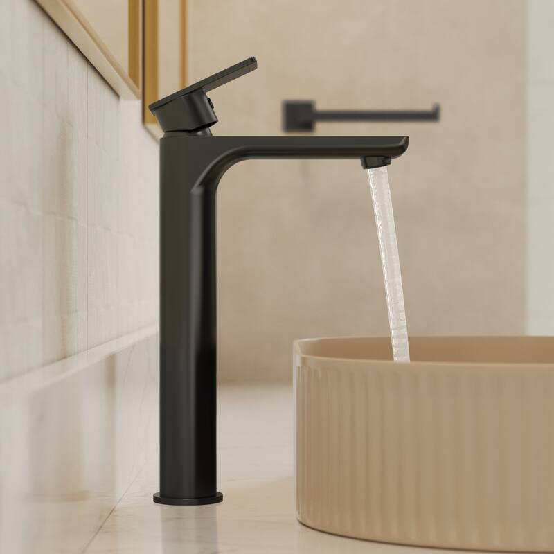 GRANDJOY Modern Vessel Sink Faucet with Spot Resistant Surface