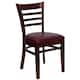 Option Burgundy Vinyl Seat/Mahogany Wood Frame