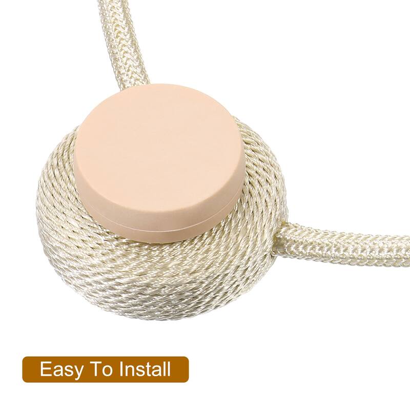 Magnetic Curtain Tieback, 2 Pack Polyester Hand Woven Decorative Rope