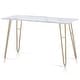 preview thumbnail 1 of 11, Mcombo Kitchen Table Dining Table with Modern Italian Type Small, Simple Tea Table with Rectangle Wood Marble Pattern Board