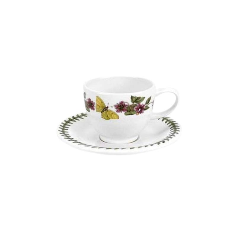 Portmeirion Botanic Garden Espresso Cup and Saucer Set - 3.5 oz