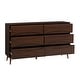 preview thumbnail 10 of 18, Walker Edison Mid-Century 6-Drawer Solid Wood Dresser