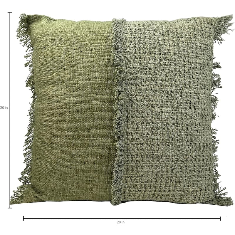 JoJo Fletcher Set of 2 20" x 20" Cotton Decorative Pillow Covers
