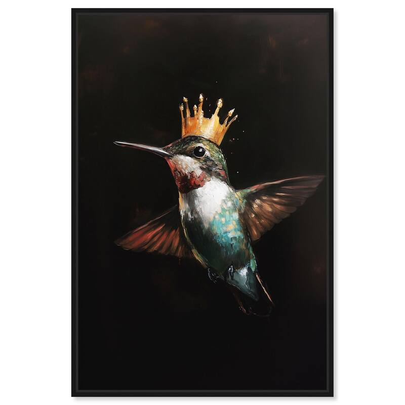 Royal Bird II Canvas by Art Remedy - Black - 24" x 36"